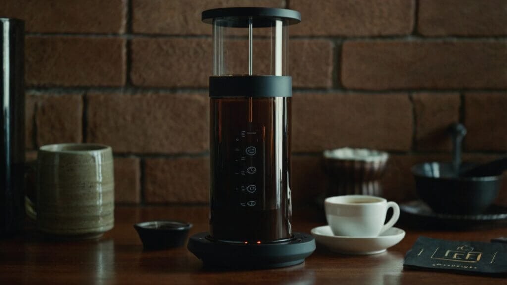 An AeroPress on table