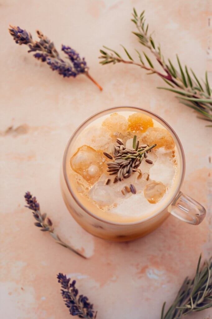 Lavender Oat Milk Latte Coffee