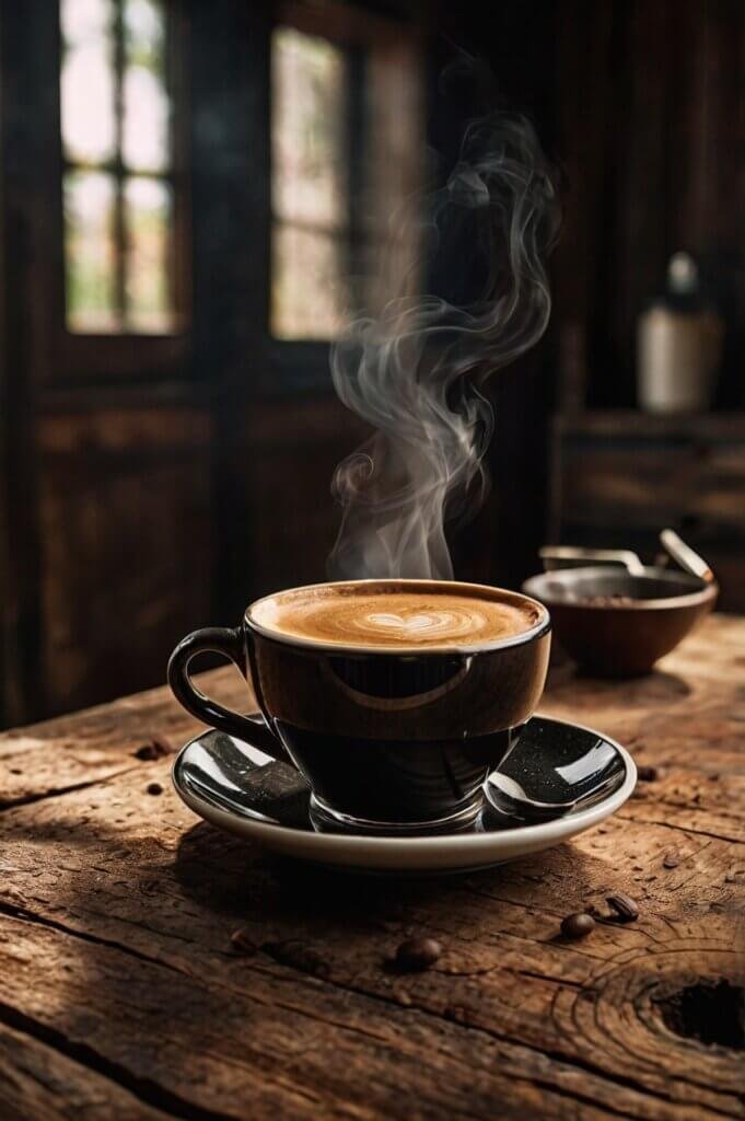 Coffee Mug Containing Freshly Brewed Coffee