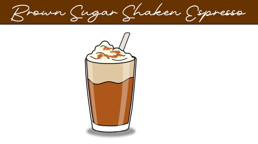 Brown Sugar Shaken Espresso Vector Art