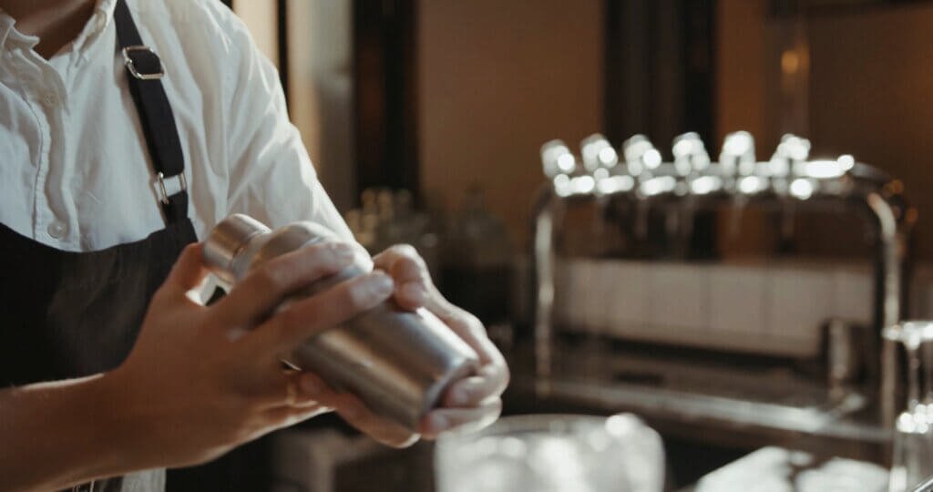 Chocolate Espresso Martin Shaking Process