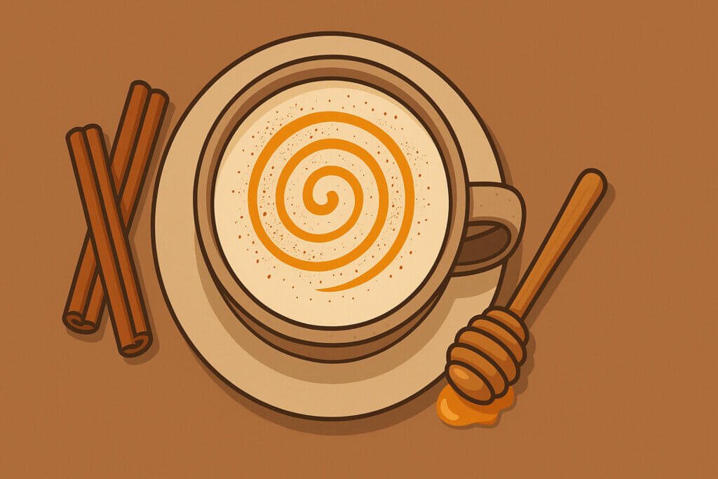 Honey Cinnamon Latte Vector