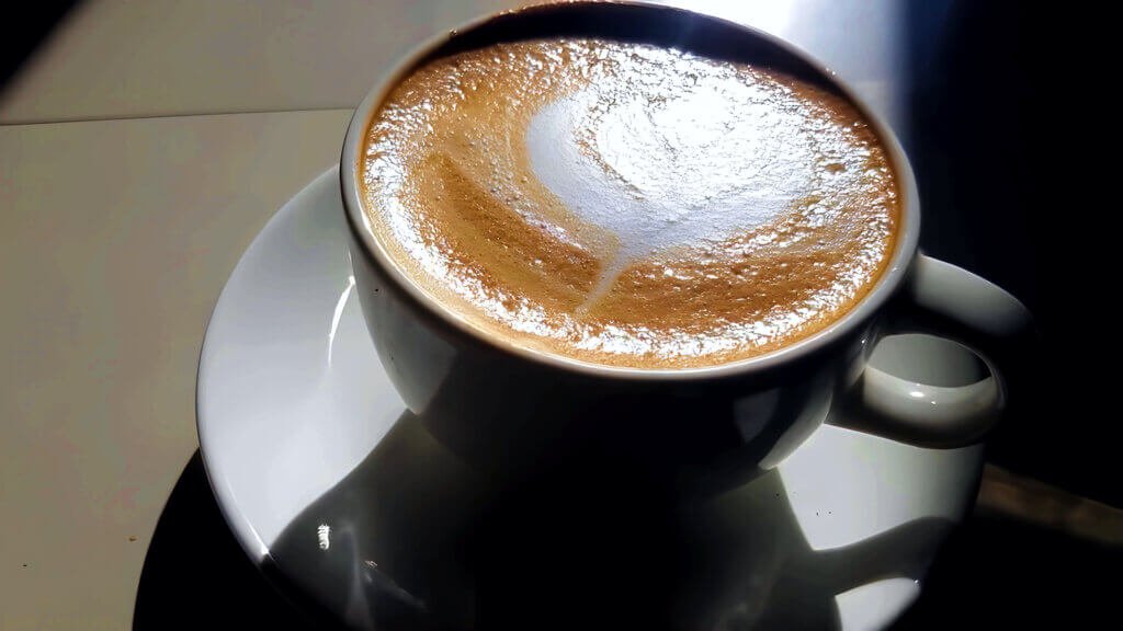 Honey Almond Milk Flat White Coffee